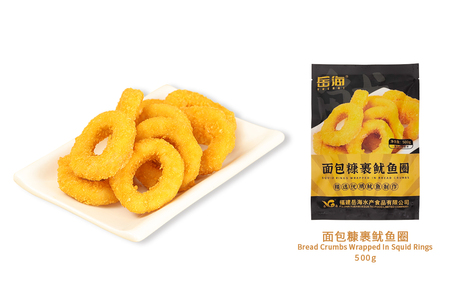 面包糠裹鱿鱼圈